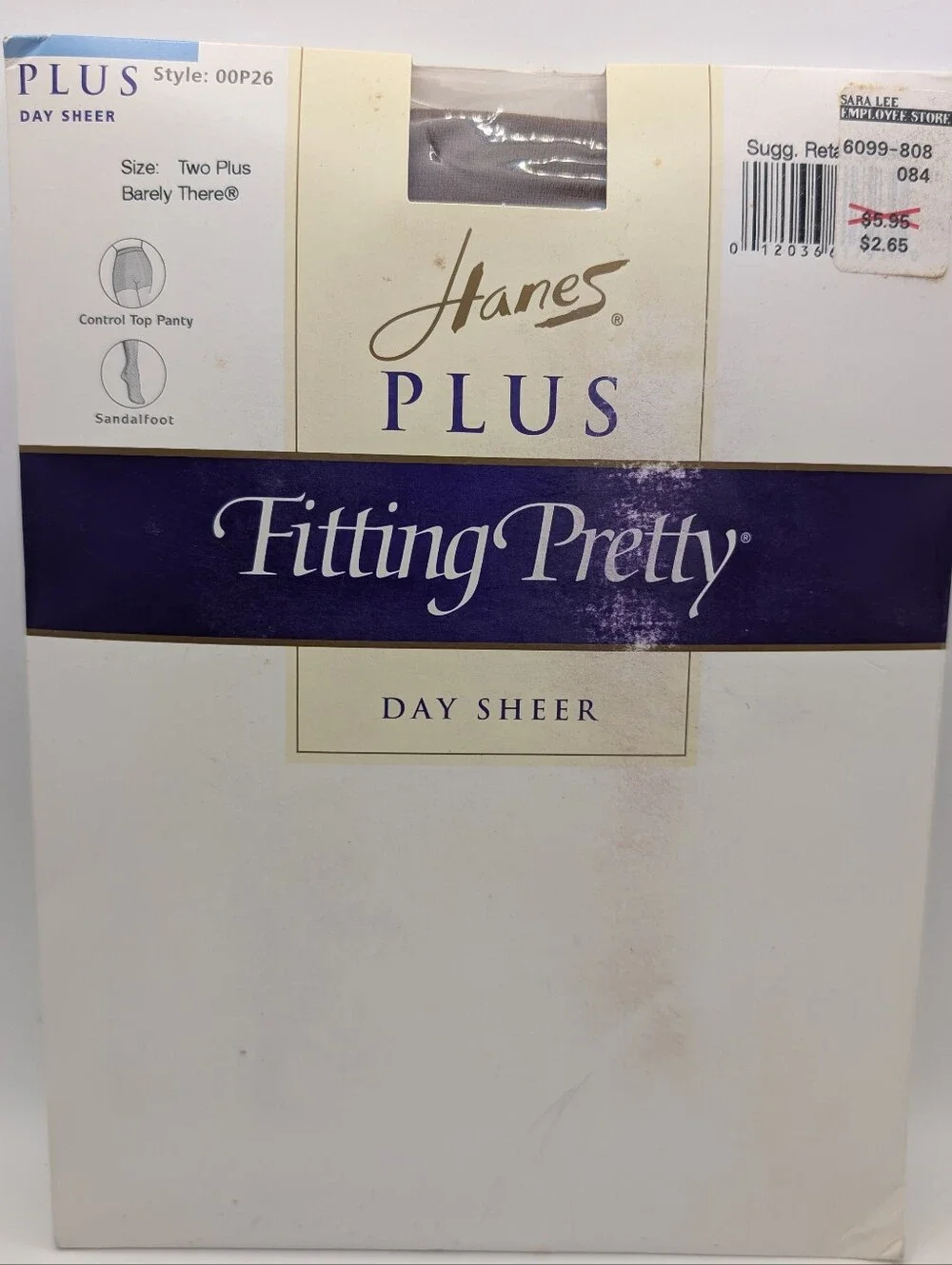 Hanes Plus Fitting Pretty Day Sheer Pantyhose Size Two Plus Barely There